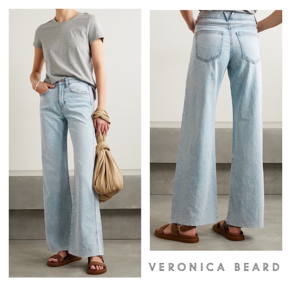 Veronica Beard Light Blue Flare & Wide Leg Jeans